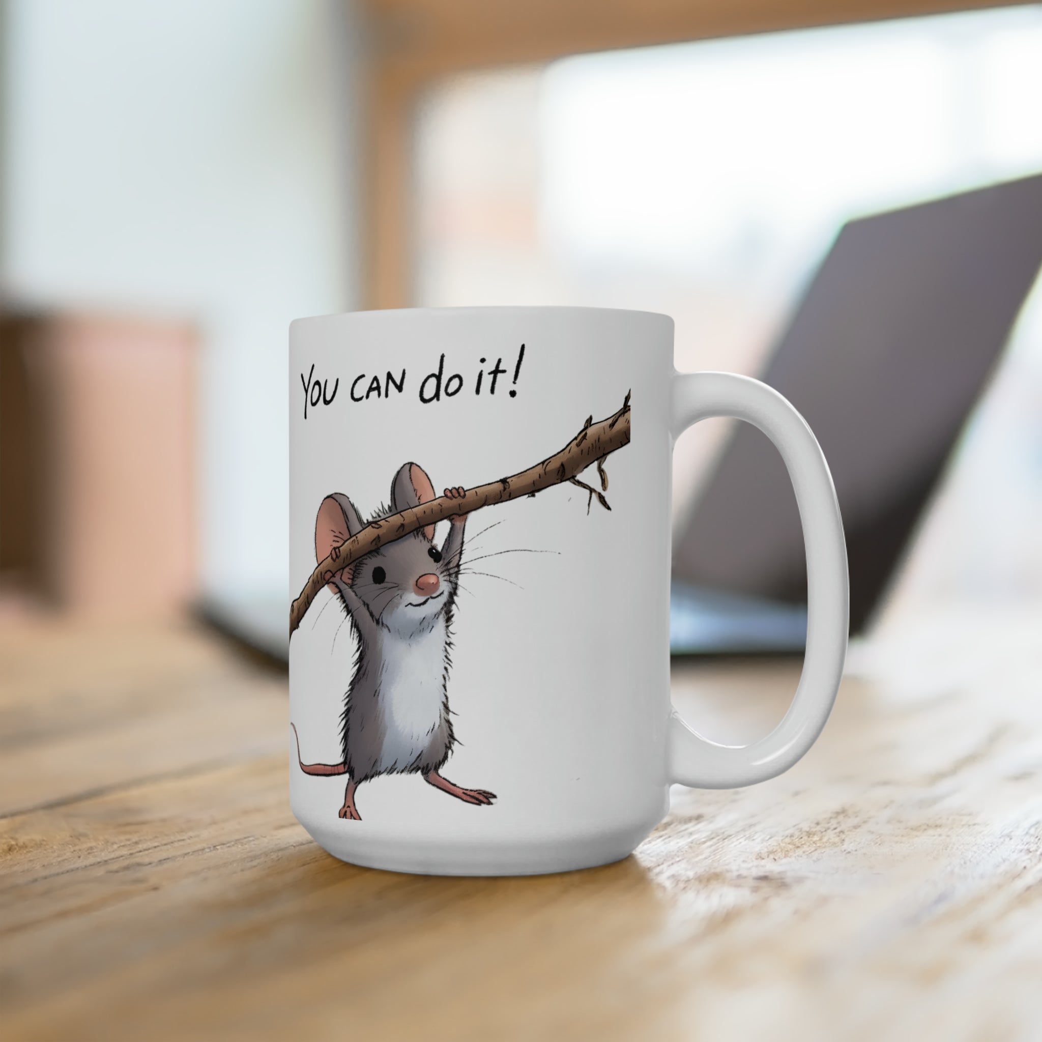 Field Mouse "You can do it" Ceramic Mug 15oz