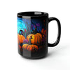 Neon Pumpkin Patch Ceramic Mug / Teacup 15oz