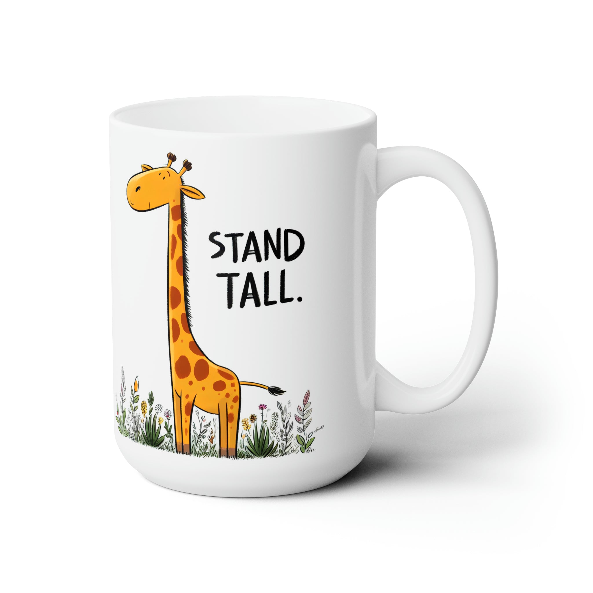 Giraffe "Stand tall" Ceramic Mug 15oz