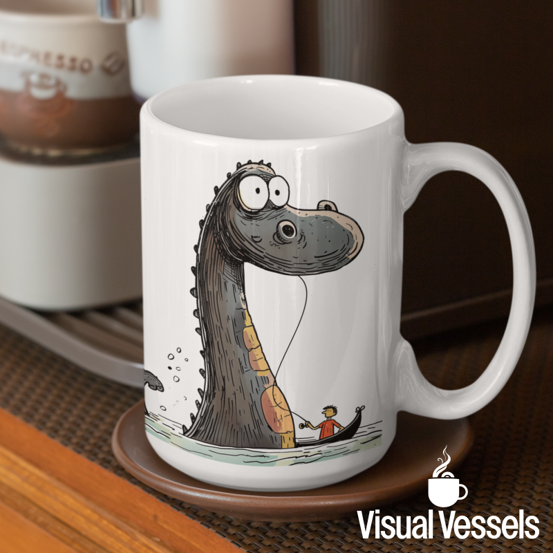 Sea Serpent "It Was This Big" Ceramic Mug 15oz