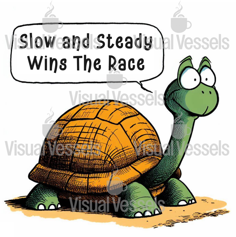 Tortoise "Slow And Steady Wins The Race" Ceramic Mug 15oz