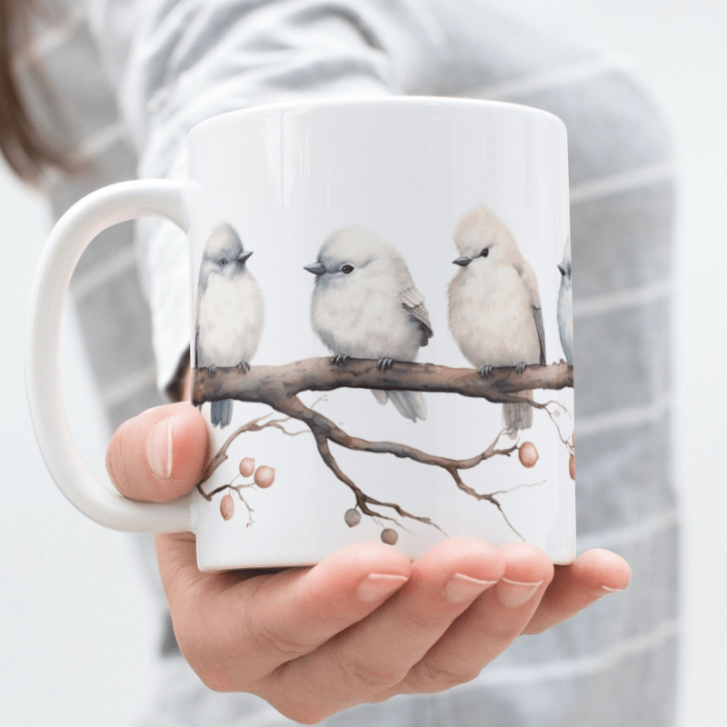 Printify Mug 11oz Snowbirds Ceramic Mug / Teacup 11oz