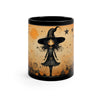 Printify Mug 11oz Wicked Cute Witch Black Ceramic Mug / Teacup 11oz